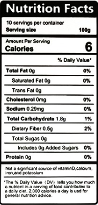 Instant Konjac Rice nutrition facts