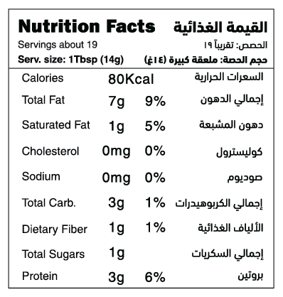 Natural Keto Nut Butter Mix nutrition facts