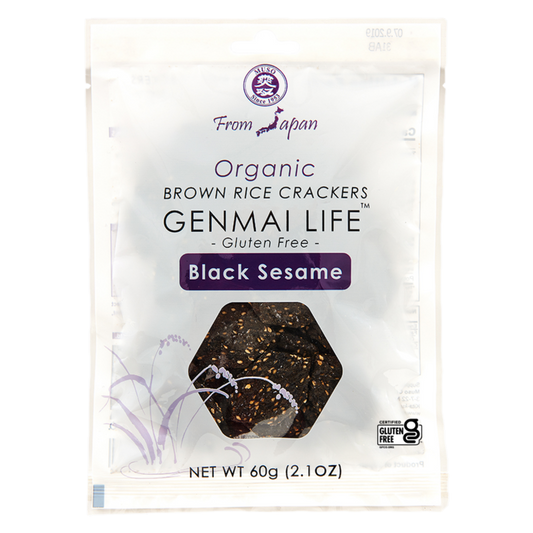 Organic GF Brown Rice Black Sesame Crackers