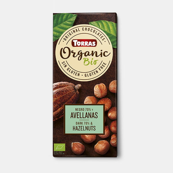 Organic Chocolate 70% Cacao Hazelnut