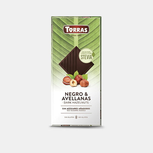 Stevia S/F Dark & Hazelnuts Chocolate