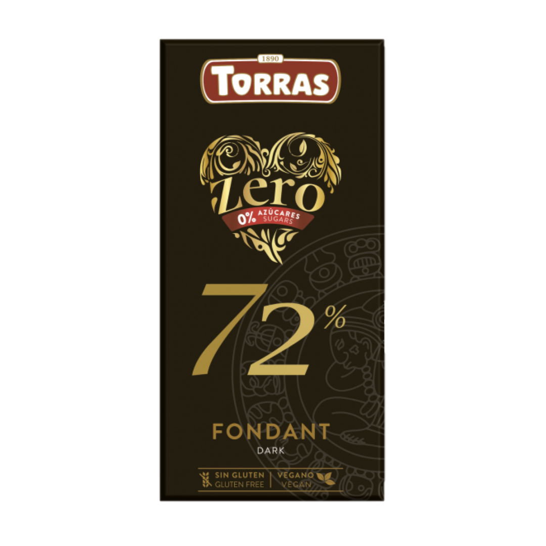 Zero Dark Chocolate 72% Cocoa Torras