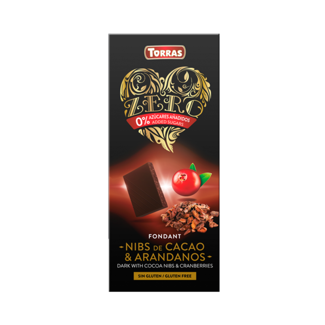 Zero Dark Cocoa Nibs & Cranberries Torras